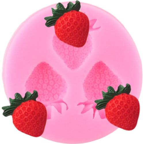 Strawberry Fruit Silicone Molds Fondant Chocolate Mould Baby Party Cake Decorating Tools DIY Cake Baking Mold Candy Clay Moulds