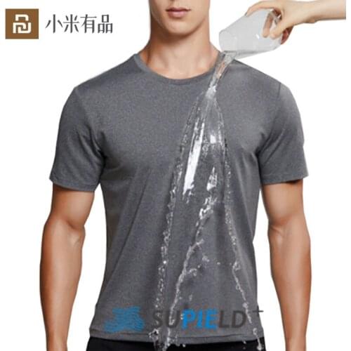 2021 Youpin Waterproof T-shirt Black Technology Antifouling Hydrophobic Short-sleeved Printing Round Neck t-shirt Lovers Shirt