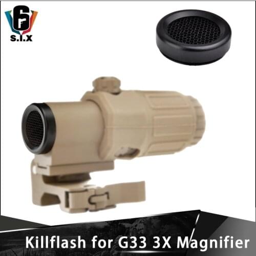 Killflash Kill Flash For Airsoft G33 3X Magnifier with Switch to Side STS Quick Detachable/QD Mount Hunting Optics