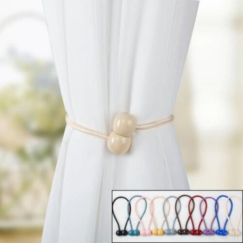 1Pcs Glossy Plastic Ball Curtain Buckles Europe Style Magnet Curtains Tieback Magnetic Curtain Holder Curtain Straps Home Decor