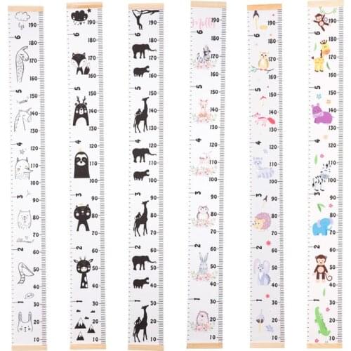 1 pc Bedroom Home Decoration Props Canvas Wall Hanging Baby Height Measure Ruler Wall Sticker Decorative Child Kids Growth Chart