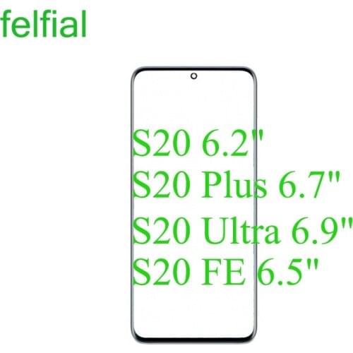 10Pcs/Lot For Samsung Galaxy S20 Plus Ultra Touch Screen Panel Front Outer Lens S20 FE S20FE LCD Glass With Hollow OCA Glue