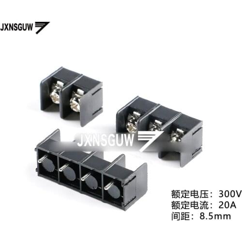 20PCS KF8500-8.5-2P 3P 4P straight Insert 8.5mm pitch fence terminal block can be spliced black