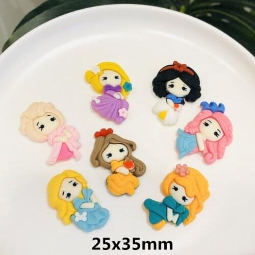 20Pcs Cute Cute Girls Flatback Planar Resin DIY Crafts Supplies Arts Phone Shell Decor Material Hair Accessories Kids Toy