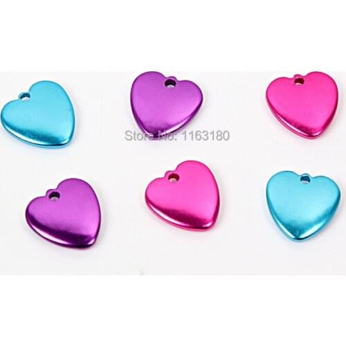 2000pcs/lot PET TAGS ID CUSTOM X-SMALL HEART TAGS DOUBLE SIDED DOG CAT TAG