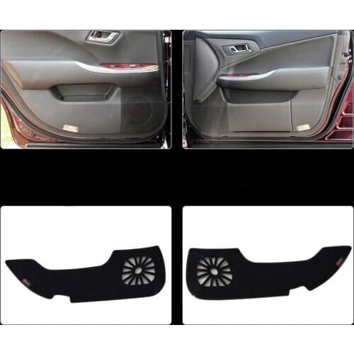 4pcs Fabric Door Protection Mats Anti-kick Decorative Pads For Toyota Crown 2010-2012