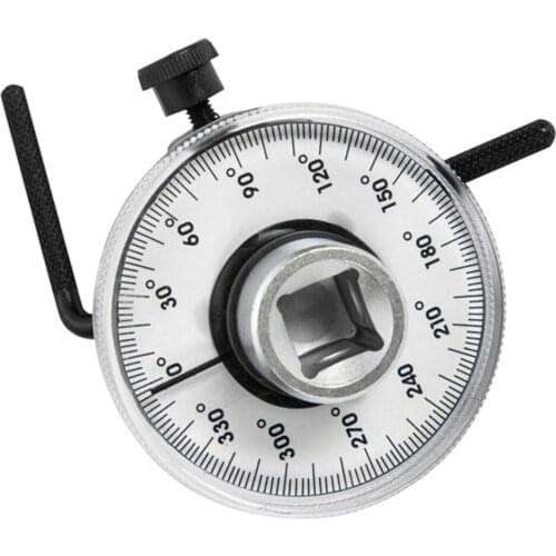 Car 360° Angle Gauge Dial Wrench 1/2 Inch Ratchet Meter Measurer