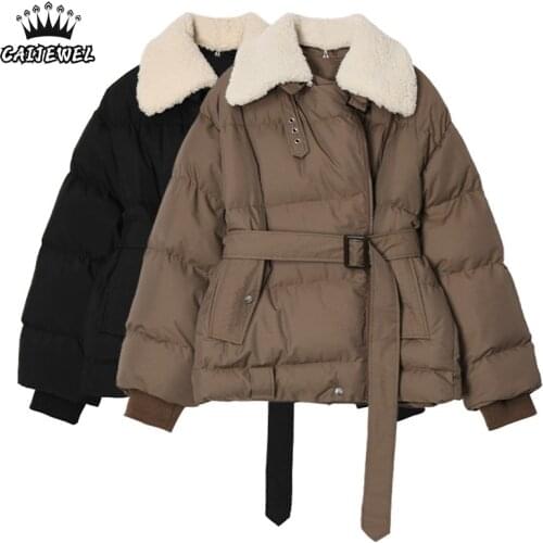 CAIJEWEL Women's Black Down Jackets