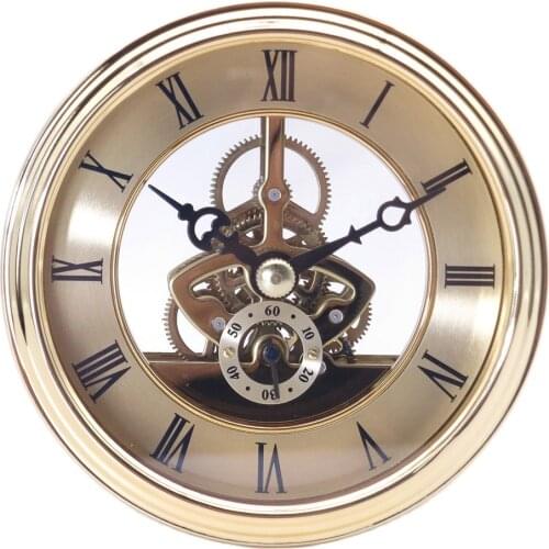 3D Small Wall Clock Retro Gold Table Clocks Wall Home Decor Shabby Chic Accessories Metal Transparent Movement Reloj Gift FZ993