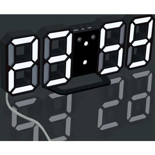 LED Digital Clock Desktop Alarm Clocks Wall Hang Clocks Bedside Table Home Decoration Electronic Watch With Snooze Thermometer