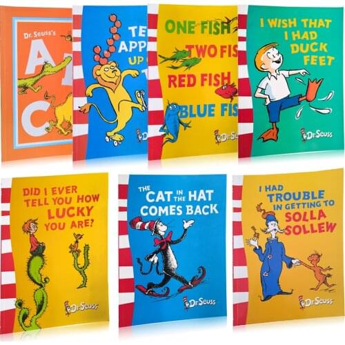 Baby Picture Books Sets In English for Kids The Cat In The Hat Comes Back ABC Dr Seuss Party Supplies Learning Reading Book