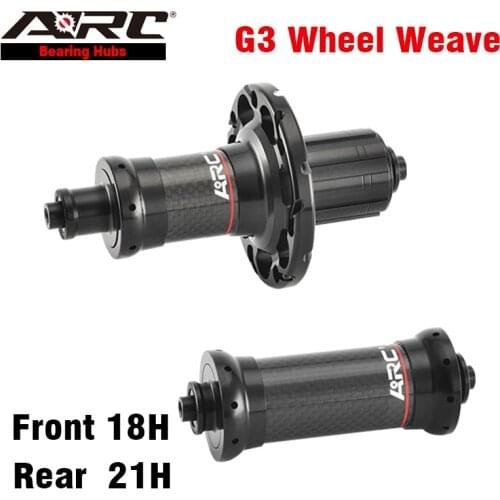 ARC Carbon Road Hub Front 18Holes 100mm Rear 21Holes 130mm Straight Pull Bicycle Hub 6 pawls 72 clicks Bike Hub G3 Wheel weave
