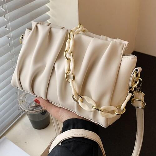 European and American High-quality Ladies Fold Small Bag2021New Personality Design Chain Handbag Fashion One-shoulder Armpit Bag
