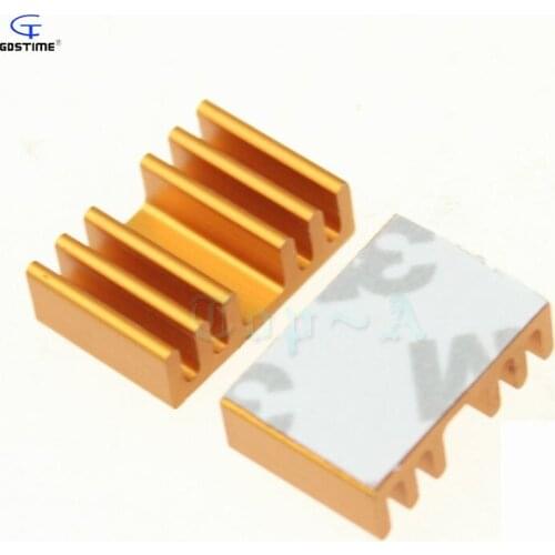 Gdstime 500pcs 20x13.7x6mm Aluminum Heat Sink For Video Memory Card Electronic 13.7mm x 20mm x 6mm