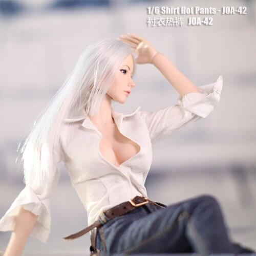 JOA-42 1/6 Scale Female Clothing Accessories Sexy Shirt & Jeans Suit Fit For 12" Doll Action Figure
