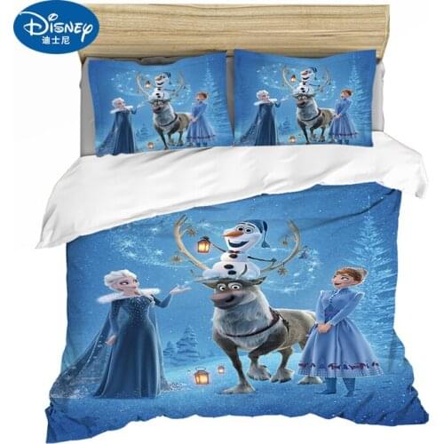 Frozen Bedding Set Anna Elsa Queen King Size Bed Set Children Girl Duvet Cover Pillow Cases Comforter Bedding Sets