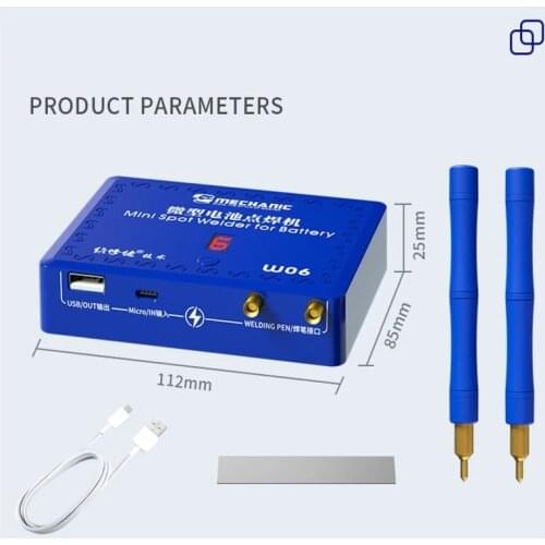 MECHANIC W06 Portable Spot Welder Electric Spot Welding Machine for Phone Battery Panel Nickel Strip Welding Rechargeable