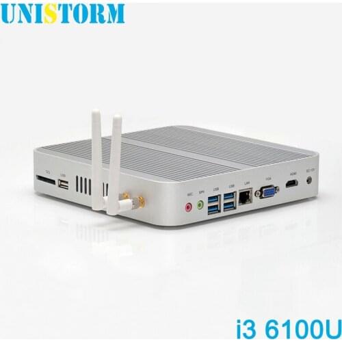 Intel Skylake Mini PC 6Gen Intel Core i3 6100U Barebone Intel HD Graphics 520 4K HDMI VGA USB3.0 Desktop Computer