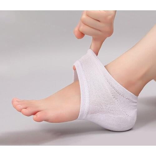 Silicone Invisible Height Increase Business Cotton Socks Men Women Feet Care Off White Socks Orthopedic Arch Support Unisex