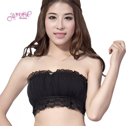 New Fashion 2017 Womens Tube Top Lace Elegant Top Bra Strapess Swimsuit Elastic Bikini Tube Top Sexy Woman Bralette Crop Top