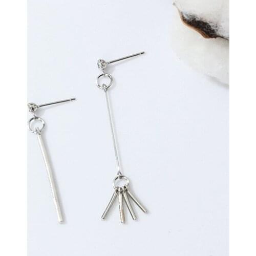 New Fashion Gold Color Asymmetric Long Tassel Earrings For Lady Beautiful Crystal Earring Wholesale Gift