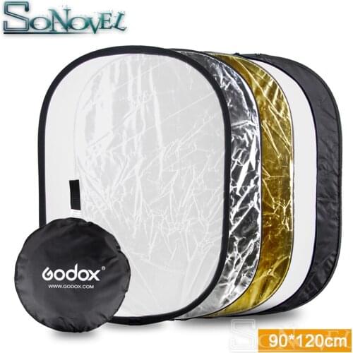 Godox 90x120cm 35''x47'' 5 in1 Multi Disc Photography Studio Photo Oval Collapsible Light Reflector handhold portable photo disc