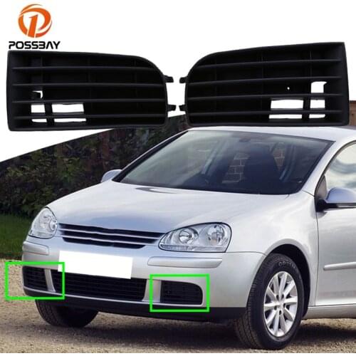 POSSBAY Car Front Bumper Lower Air Grille Cover Racing Grills Fit for VW Golf MK5 2004 2005 2006 2007 2008 2009 Exterior Parts