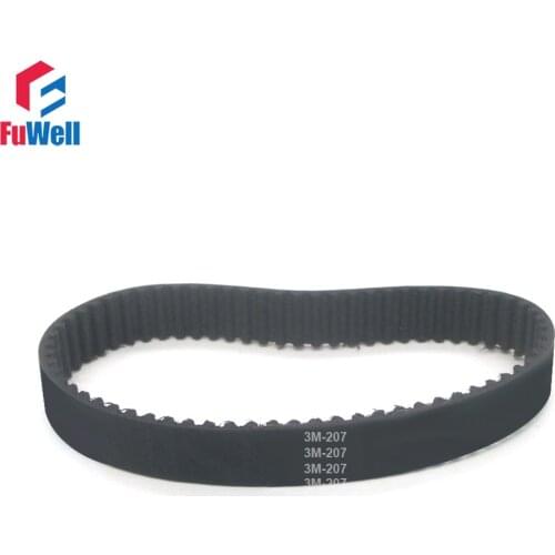 HTD 3M-207 Timing Belt 6/9/15mm Width 207mm Length Closed Loop Timing Pulley Belt 69Teeth Rubber Toothed Transmission Belt