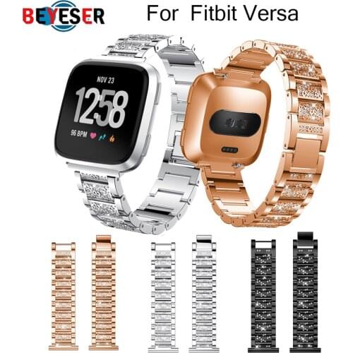 Crystal Watch Band Wrist strap Wristband Bracelet Wearable Belt Straps with Rhinestone For Fitbit versa versa 2 lite watchband