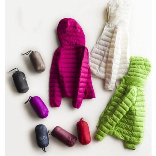 SEDUTMO Winter Plus Size 3XL Duck Down Jacket Women Ultra Light Slim Coat Autumn Short Thin Casual Hooded Puffer Jacket ED1136