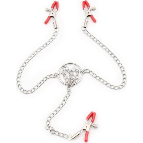 Sex Toys Nipple Clamps Metal Chain Labia Clitoris Clip BDSM Bondage Fetish Adult Game Sex Toy For Woman Couple Sex Flirt Product