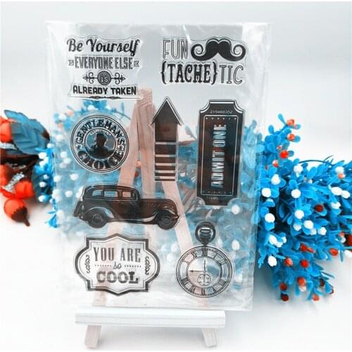 Hot sale Classic car B Transparent Clear Stamps / Silicone Seals Roller Stamp for DIY scrapbooking photo album/Card Making