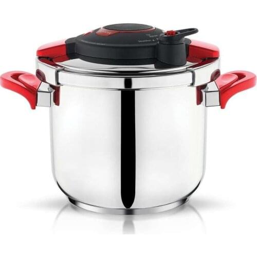 Pressure Cooker 6.5 Liter Stainless Steel 18/10 Cr-Ni Made in Turkey