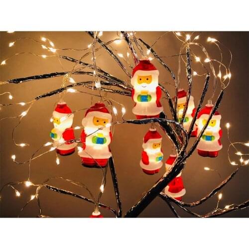 3m 20 Light LED Santa Claus String Lights For Christmas Newest Adorable Mini Tree Decorative Light Holiday Home Party Decoration