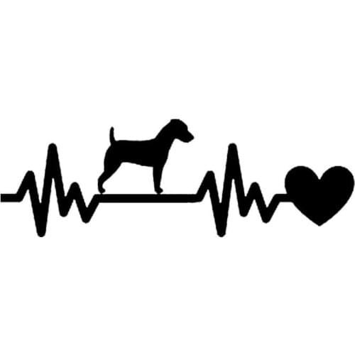 19*6.4CM Jack Russell Dog Car Stickers Reflective Vinyl Decal Car Styling Motorcycle Accessories Black/Silver S1-0755