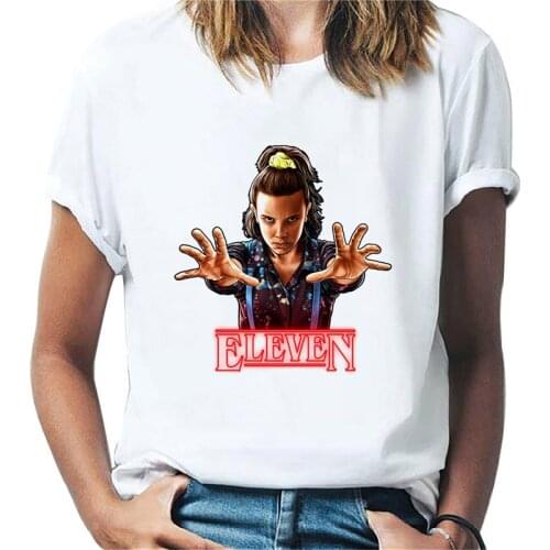 Stranger Things Eleven Cool Fashion Graphic T-shirt Spring Summer Casual T-Shirt Women Top Tee Hipster T shirt