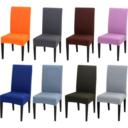 1/2/4/6 Pcs Jacquard Plain Dining Chair Cover Spandex Elastic Chair Slipcover Case Stretch Chair Cover for Wedding Hotel Banquet