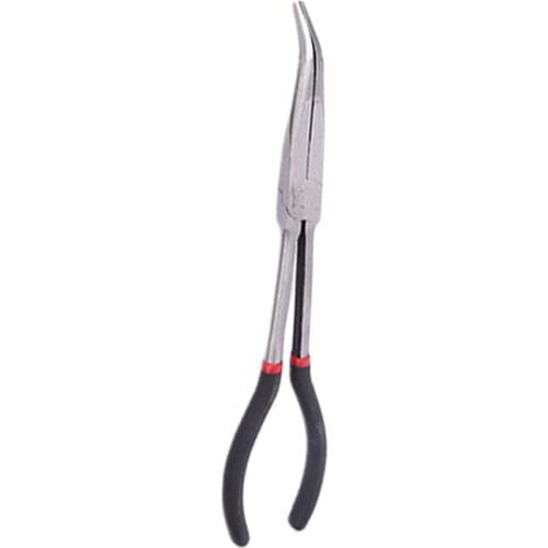 11inch Non Slip Hand Tool Hardware Jewelry Making 45 Degree Straight Home Repairing Long Reach Needle Nose Plier Portable DIY