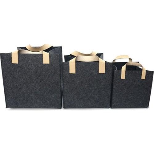 3Pcs Felt Handy Dirty Clothes Storage Basket Bathroom Laundry Basket Environment Living Room Kids Toy Clothes Baskets