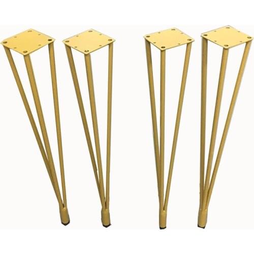 4pcs jambes de meuble Hairpin Metal Furniture Table Legs Solid Iron Laptop Desk DIY Furniture Coffee Table Chair Leg