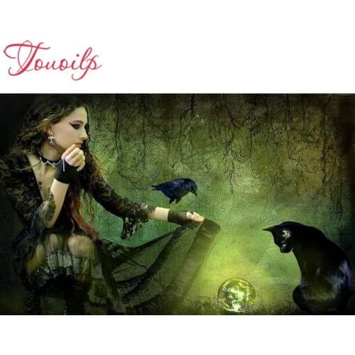 Diamond embroidery full square round drill 5d diamond painting Girl, cat, bird Cross Stitch Rhinestone mosaic home decoration