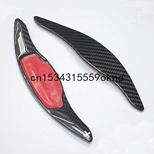 Genuine Carbon Fiber Car Steering Wheel Shift Blade Paddle Shifter Extension For KIA Stinger Paddle Shift Trim - Black