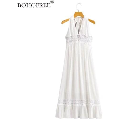 BOHOFREE Summer Dresses With Lace