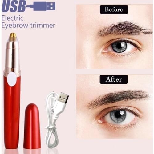 Electric Eyebrow Trimmer Makeup Painless Eye Brow Epilator Mini Shaver Razors Portable Facial Hair Remover Women depilator