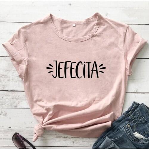 JEFECITA Spanish Mom T-shirt Mothers day shirts shirt Pure Cotton women casual tees grunge vintage tee tops