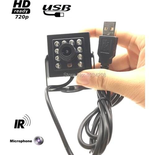 Audio Video 720P 30fps HD Infrared USB Camera Microphone Compatible With Raspberry Pi3 For Inside Car Dashboard Or Front Glass