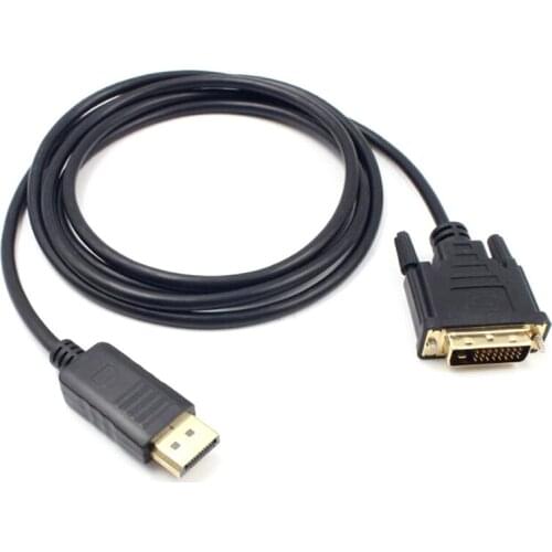 1.8M DP to DVI Adapter Cable Displayport to DVI 24+1 Adapter Converter Cable 1080P for HDTV PC Projector Monitor Display
