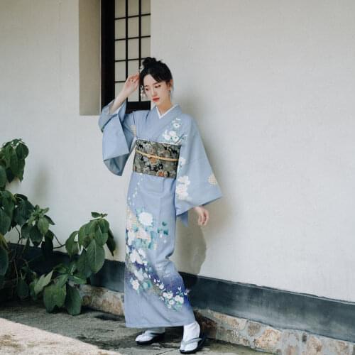 Girl Traditional Japanese Style Kimono Women Elegant Wedding Evening Dress Fashion Gown Robe Women Obi Yukata Bathrobes Vestidos