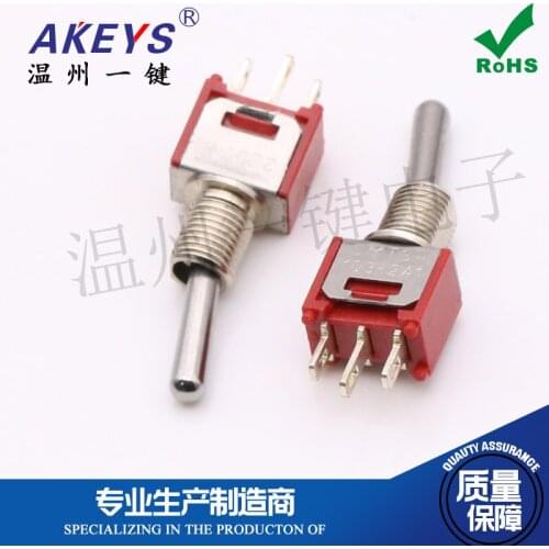 KNX-101-028 SMTS-102-A1-T0 High quality toggle switch Shake your head pcb board Connector 3 feet 2 gears