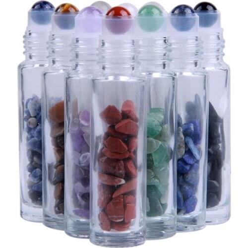 Quartz crystals bulk tumbled stones Essential oil bottle natural gemstones minerales healing cristal spiritual decor